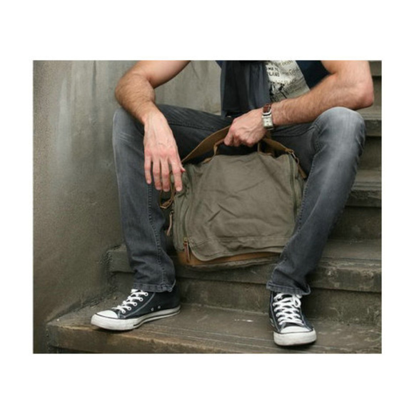 *Clearance* Canvas Leisure Messenger Bag C32KK - Picture 7 of 7